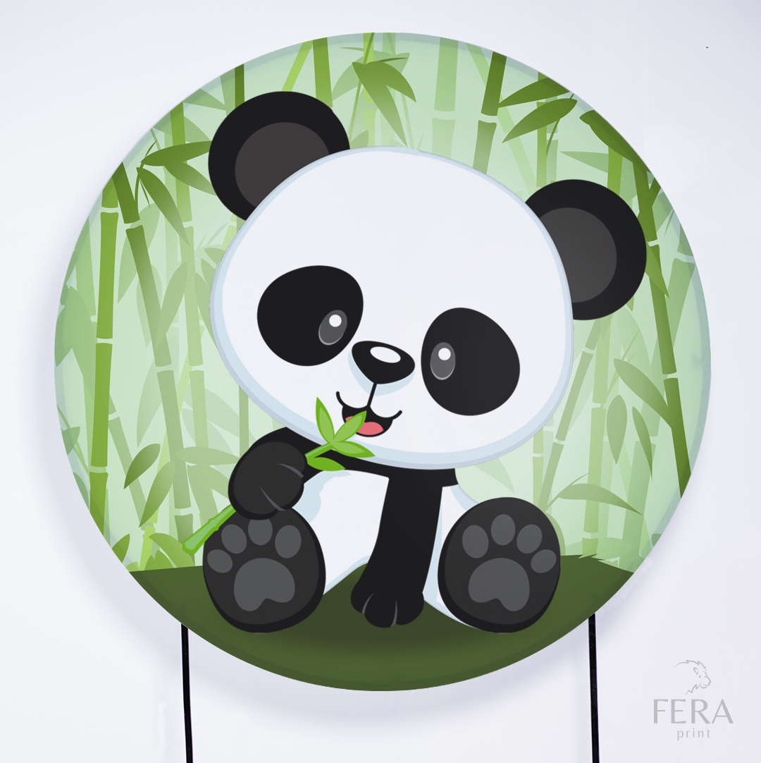 Painel Redondo r Panda Sublimado – Fera Print